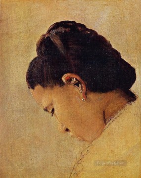 ジョルジュ・スーラ Painting - 女の子の頭 1879